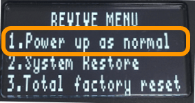 Airペイ カードリーダー リセット REVIVE MENU 1.Power up as normal