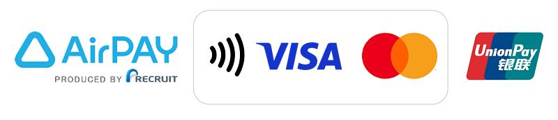 Airペイ、Visa、Mastercard®、UnionPay（銀聯）
