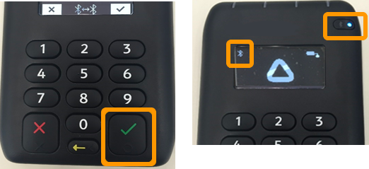 01 Airペイ カードリーダーBluetooth接続ランプ