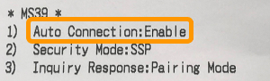 16 セイコー RP-D10 テスト印字 1)Auto Connection Enable