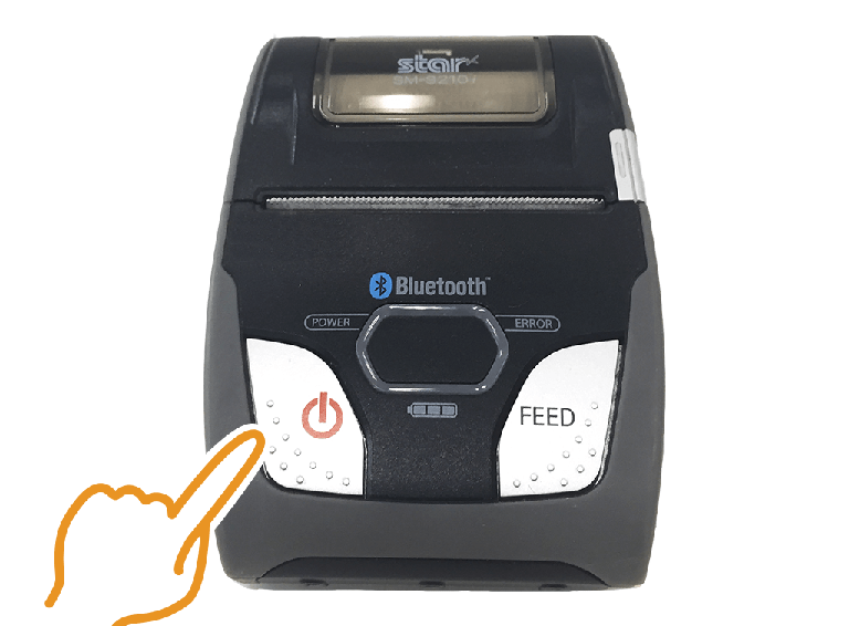 SM-S210i 電源を入れてペアリング(Bluetooth接続)を開始する