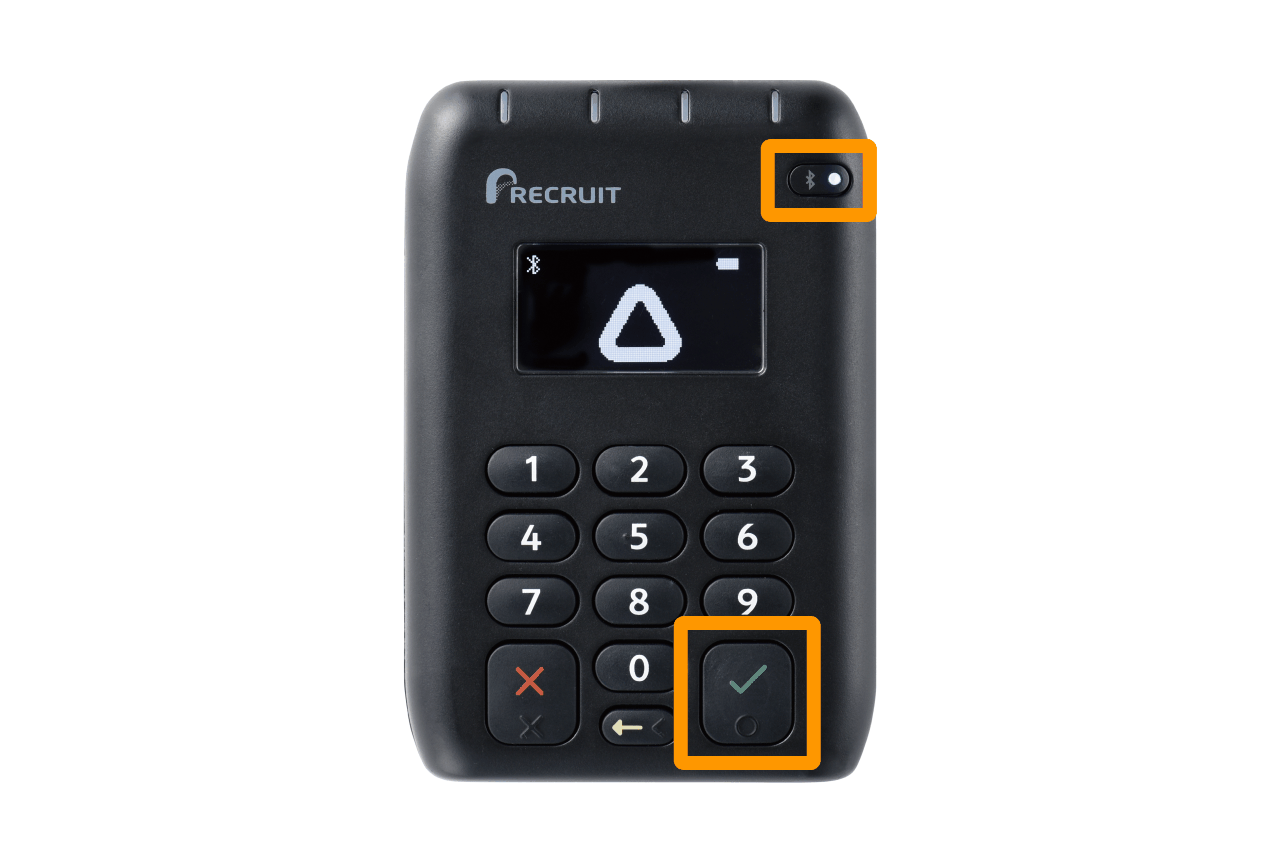 11 Airペイ カードリーダー 確定ボタン 接続ランプ