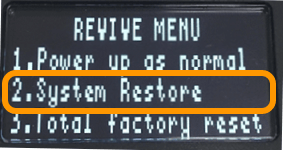 Airペイ カードリーダー リセット REVIVE MENU 2.System Restore